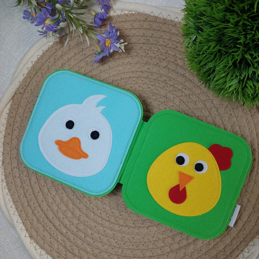 MINI BOOK Zvieratká na farme - strih PDF, SVG s videonávodom