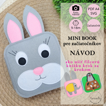 MINI BOOK pre začiatočníkov - strih PDF, SVG s fotonávodom