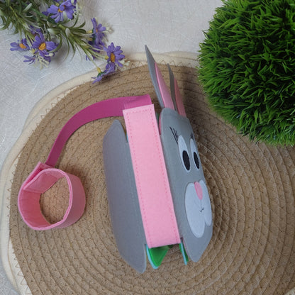 Filcové putko na MINI BOOK - 2 typy uchytenia - Strih PDF s fotonávodom